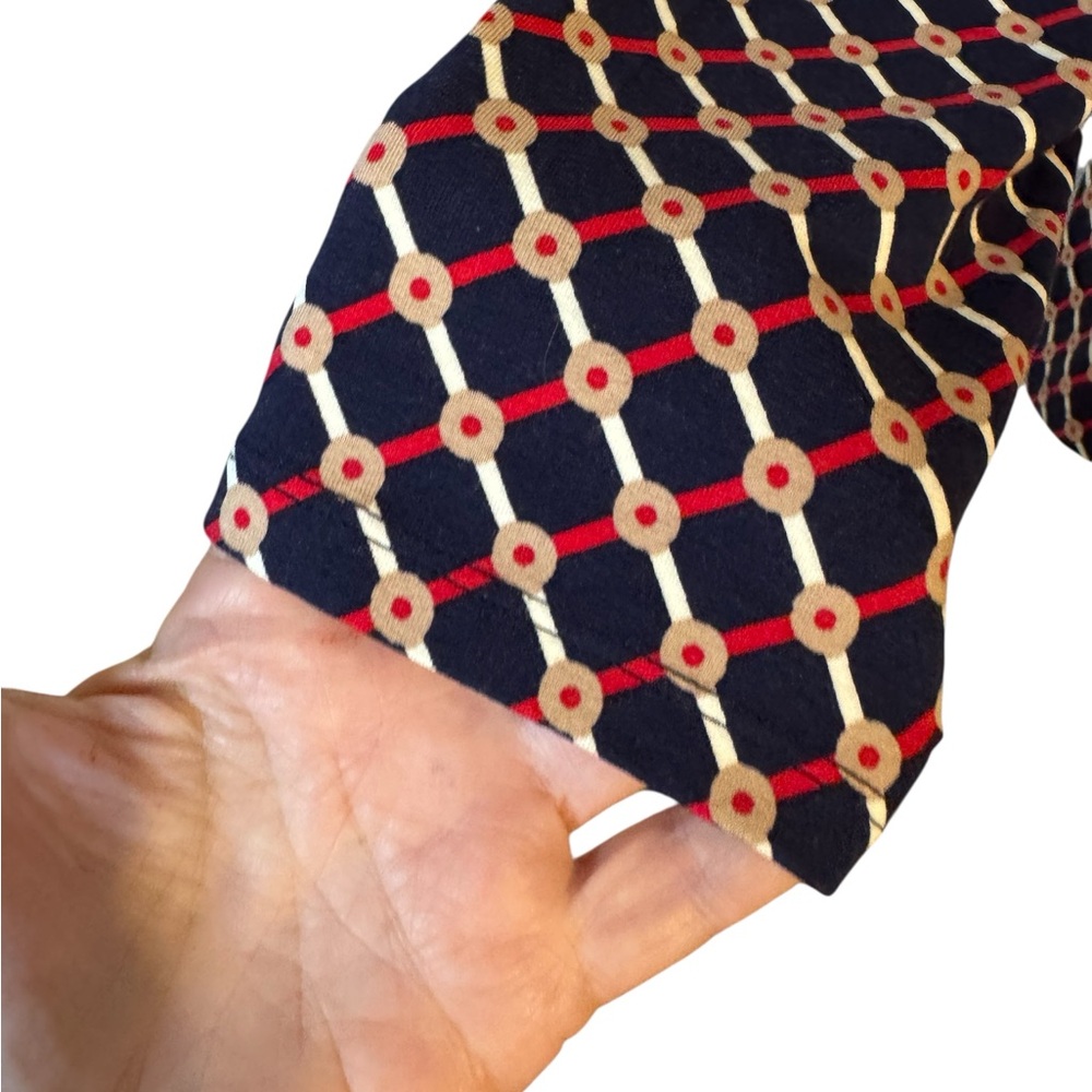 Talbots Geometric Print Long Sleeve Top  Office/Career    XLARGE   #3 - Picture 6 of 9